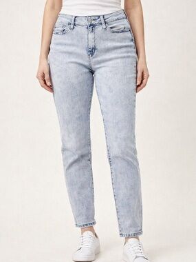 Judy Blue Slim Fit Jeans 9/29 Light Wash Stretch Mid Rise Acid Wash Denim